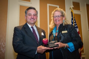 Robert Nihigian, MAR’s 2015 Real Estate Educator of the Year award winner, with Annie Blatz, president-elect of MAR.
