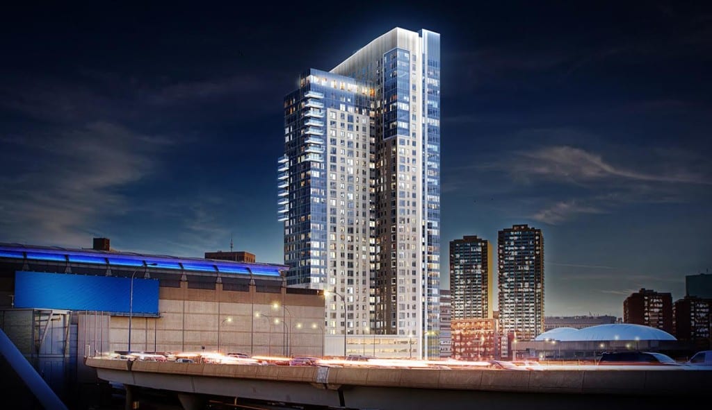 Boston-based CBT Architects designed three LED light installations at Avalon North Station including a 400-foot-long strip that runs down the side of Boston’s tallest apartment building.