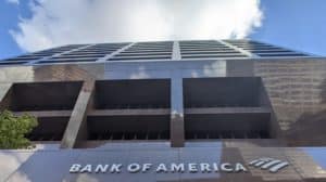 A Bank of America branch in the ground floor of the 100 Federal St. tower in Boston's financial district