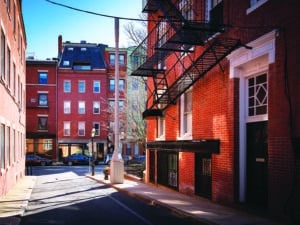 Street photography of architectural image of East of Boston, Massachusetts, USA.